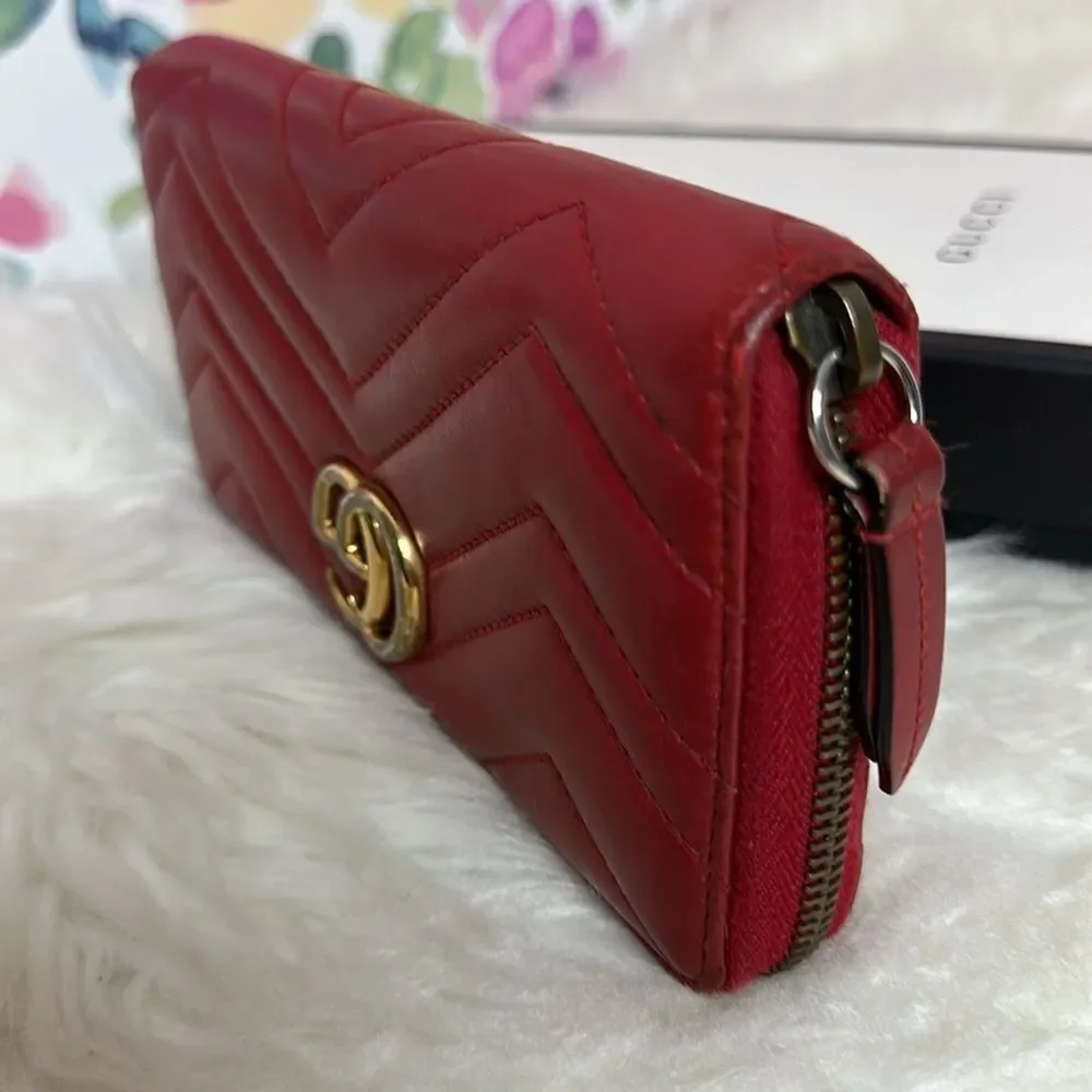 💯Authentic Gucci Marmont Zipped Long Wallet🍀 - Picture 12 of 16
